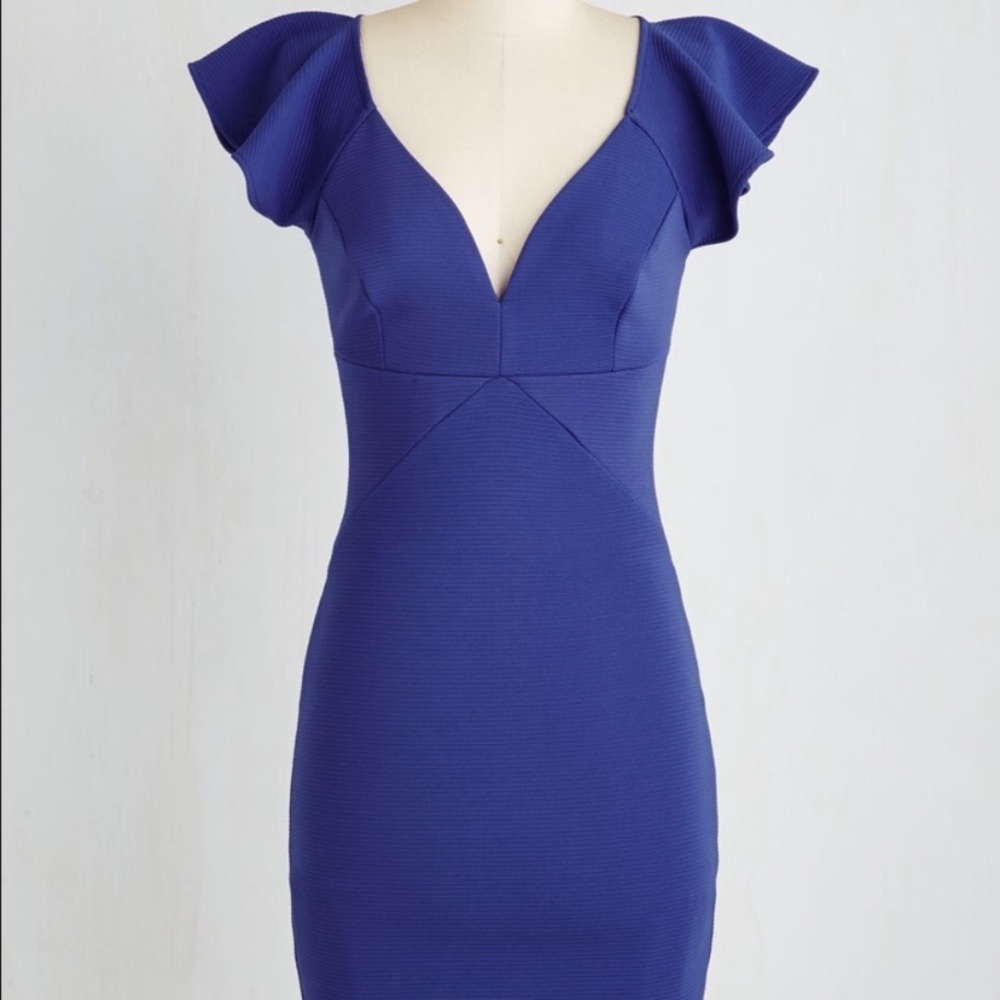 NWOT Modcloth Pinot Noir Dress in Cobalt Blue